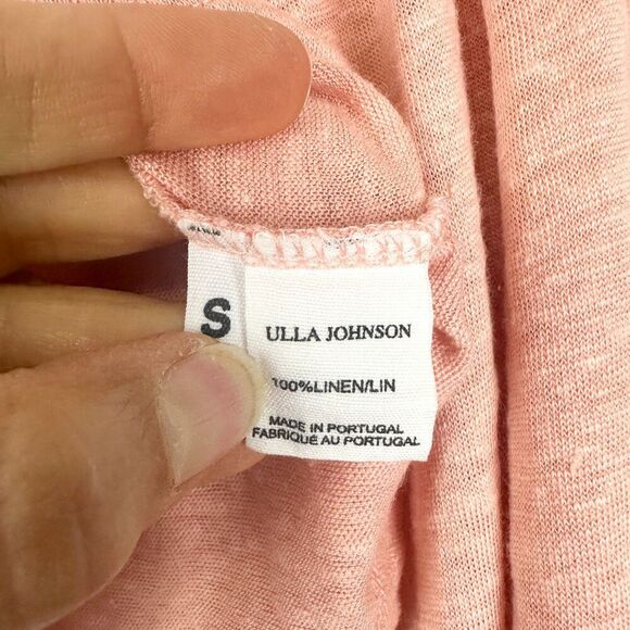 Ulla Johnson Faye Top Linen Size Small Peach Coral Balloon Sleeve Oversized - Picture 4 of 5